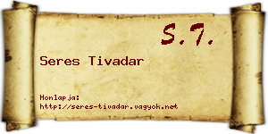Seres Tivadar névjegykártya